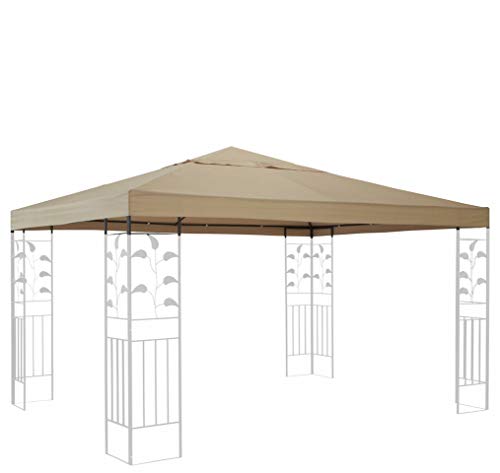 Quick-Star - Tetto di Ricambio per Gazebo, 3 x 3 m, Colore: Sabbia