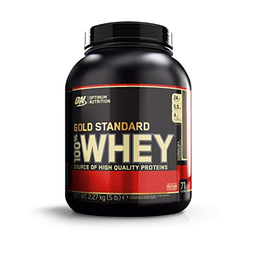 Optimum Nutrition Gold Standard 100% Whey Proteine in Polvere con Proteine Isolat ed Aminoacidi per la Massa Muscolare, Cioccolato al Latte, 71 Porzioni, 2.27 Kg, il Packaging Potrebbe Variare