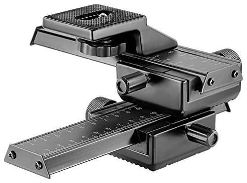 Neewer Macro Rail Slider Focus Messa a Fuoco in 4 Vie/Primo Piano di Ripresa per Canon Nikon Pentax Olympus Sony Samsung e Altre camere DSLR e DC con standard da 1/4 