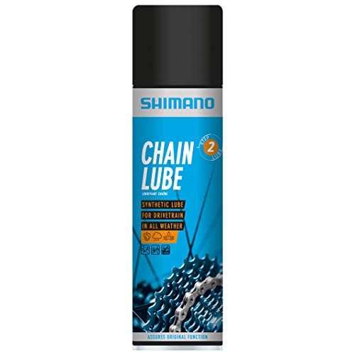 SHIMANO - Lubrificante per Cavi e Catene Step 2, Spray da 200 ml, codice LBCL1A0200SA