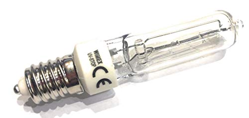 Lampada alogena compatta E14 alta luminosità, ideale per utilizzo in apparecchi di dimensioni ridotte consumo 175 watt resa 233 watt 3500 LUMEN