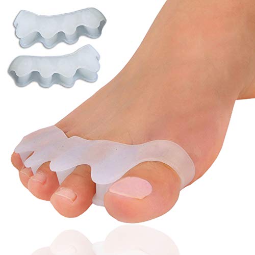 Tutore Alluce Valgo - Protezione Uomo Donna Separatore E Correttore - 100% Gel Silicone Medico SEBS - Prevenzione Dolori Borsite, Distanziatore Raddrizza Dita Piedi a Martello - Ortopedico