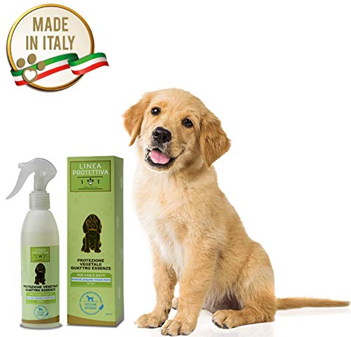 101 love for pet Spray Repellente per Cani e Gatti con Protezione vegetale Quattro essenze, 250 ml