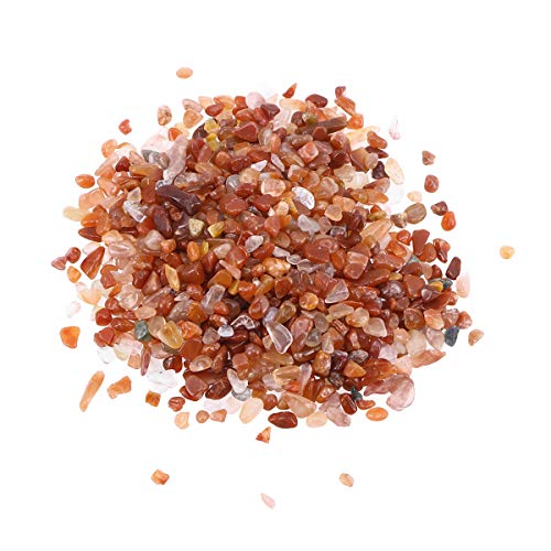 POPETPOP 100g Acquario Ghiaia Fiume Roccia Decorativo Ghiaia Lucidata Piccole Pietre Decorative Ciottoli per Acquari Paesaggistico Vasi Fillers (Rosso)