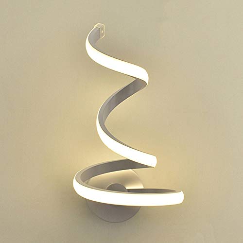 Modeen Lampada da parete a spirale a LED Semplice e moderna Creatività Lampada da comodino Camera da letto Lampada da parete Lampada da parete in metallo