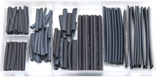 Rolson Tools 61299 - Guaine termorestringenti assortite per cavi, 127 pezzi