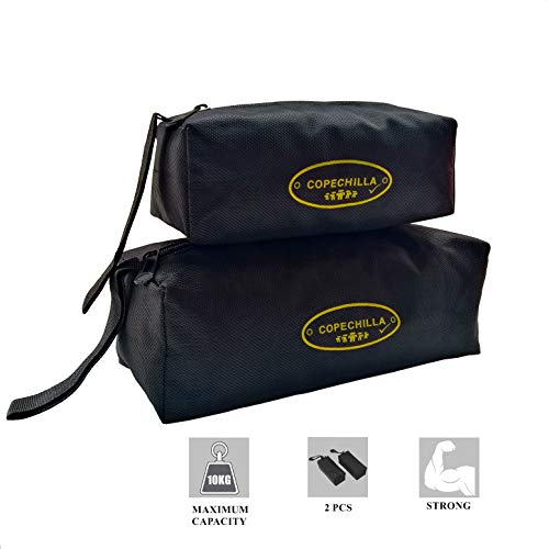 Copechilla borsa porta attrezzi portatile 2PCS,Grande: 25X10X10CM, piccolo: 20X8X7CM,Materiale di 1680D ad alta densità impermeabile resistente all'usura,con cinturino sospeso e cerniera,Nero