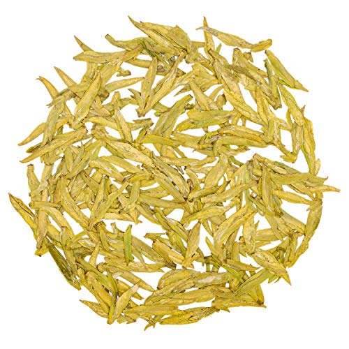 Oriarm 100g / 3.53oz Mingqian Longjing Dragon Well Tè Verde in Foglie 1st Grade - Chinese Xihu Long Jing Dragonwell Green Tea Loose Leaf - Ecologically Grown