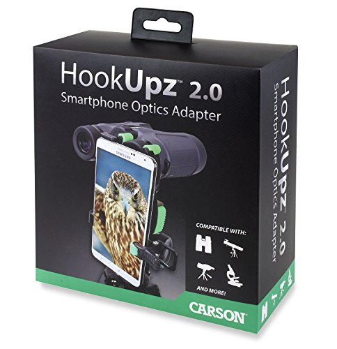Carson HookUpz 2.0 Strumento ottico universale per smartphone, adattatore digiscoping per binocoli, cannocchiali, telescopi, microscopi, monocoli e molto altro (IS-200)