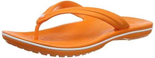 Crocs Crocband Flip, Infradito Unisex – Adulto, Arancione (Orange/White), 36-37 EU