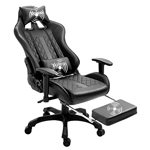 YOLEO Sedia Gaming, Sedia da Ufficio Poltrona Gaming con Poggiapiedi, Sedia da Gaming Girevole Ergonomica, Schienale & Regolabile in Altezza