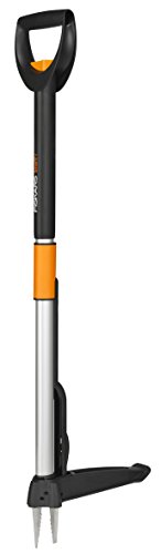 Fiskars 1020125 SmartFit Estirpatore telescopico, Asta in acciaio inossidabile/Impugnatura in plastica, Nero/Arancione, Lunghezza: 1-1.19 m