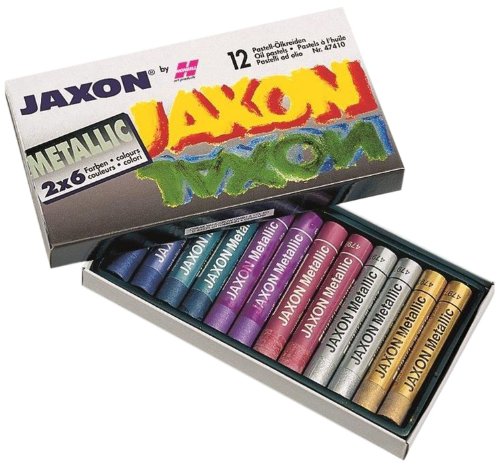 Jaxon 47410 - Set di gessetti a Olio, Colori Metallizzati, 12 pz.