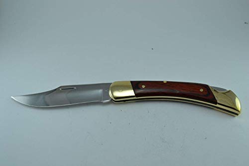 Coltello Celaya Caccia Puma Ottone legno rosso 8 cm