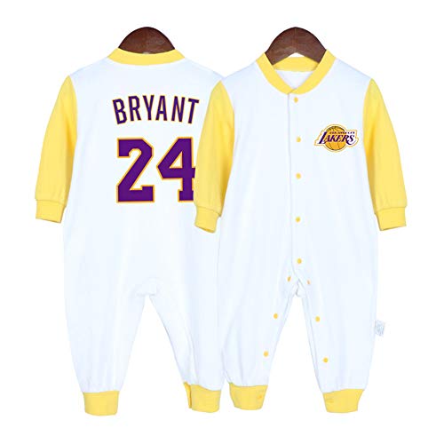 HFJLL Maglia da Basket per Bambini da 0 a 15 Mesi Baby James Bright al Curry Tuta Cardigan Vestiti,Bryant-B,66CM