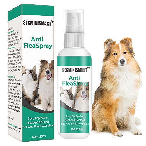 SEGMINISMART Spray Pulci,Antipulci Spray Cani e Gatti,Flea Spray,Antipulci Spray Cani e Gatti,Repellente per pulci ingrediente Naturale per Cani Gatti Pulci Zecche Pidocchi