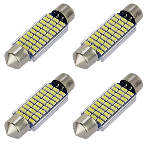 Safego 4x C5W LED Canbus Senza Errori 39mm 30SMD 3014 Lampadine per Luci Interne Auto o Targa a LED Bulbi 3423 6411 Xeno Bianco 6000k-6500k