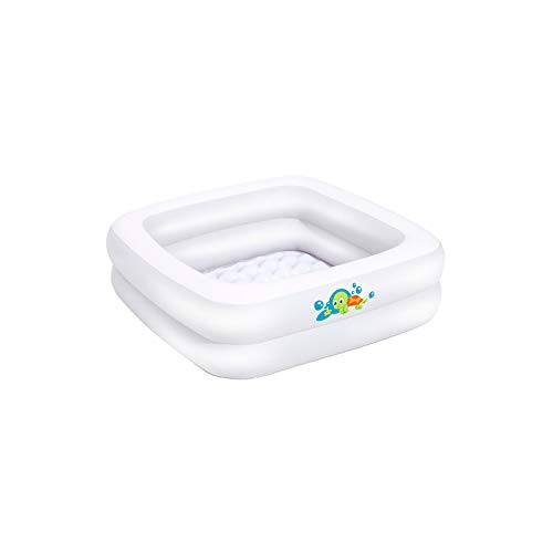 Bestway 5116 Bagnetto Baby Tub Quadrato con Fondo Gonfiabile, 86 x 86 x 25 cm, Colori Assortiti