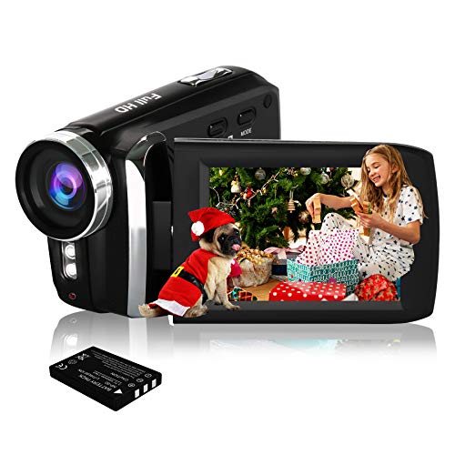 HG5250 Videocamera digitale video FHD 1080P 12MP 270 gradi girevole per videocamera per bambini/principianti/anziani Regalo di Natale