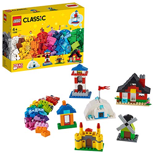LEGO Classic Mattoncini e Case, Set da Costruzione, Giocattoli per Bambini dai 4 Anni in poi con 6 Modelli Facili da Costruire, 11008