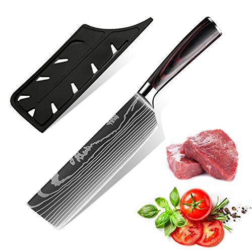 KEPEAK Coltello da Cucina, Coltelli da Cucina Affilati in Acciaio Inossidabile di Diverse Dimensioni con Impugnatura Confortevole, Coltello da Cucina Antiruggine per Cucina/Ristorante (G)