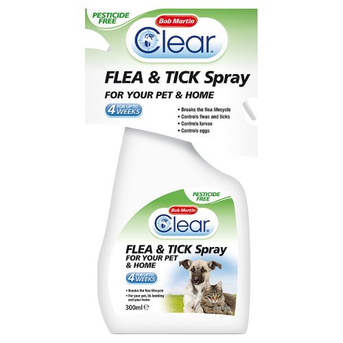 Bob Martin Clear - Spray antipulci, 300 ml, per animali domestici e casa