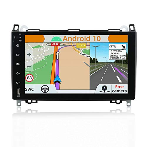YUNTX Android 10 Autoradio Compatibile con Mercedes Benz Viano/Sprinter/W906 - GPS 2 Din - Telecamera Posteriore Gratuiti - 9” 2G32G- Supporto DAB +/Controllo del volante/4G/WiFi/Bluetooth/Mirrorlink