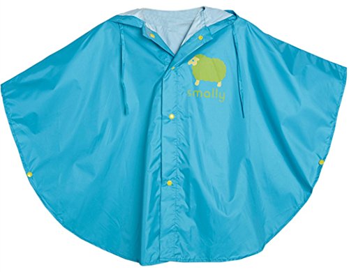 GudeHome Unisex bambino Impermeabile Bambina Bambino di pioggia incappucciati impermeabile Poncho, 80-100cm Blu