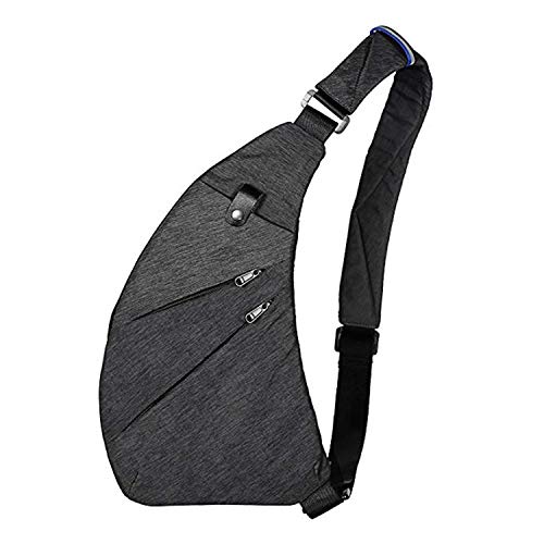 Monospalla Borsa Sling Bag Crossbody per Uomo Antifurto Spalla Petto Borsa