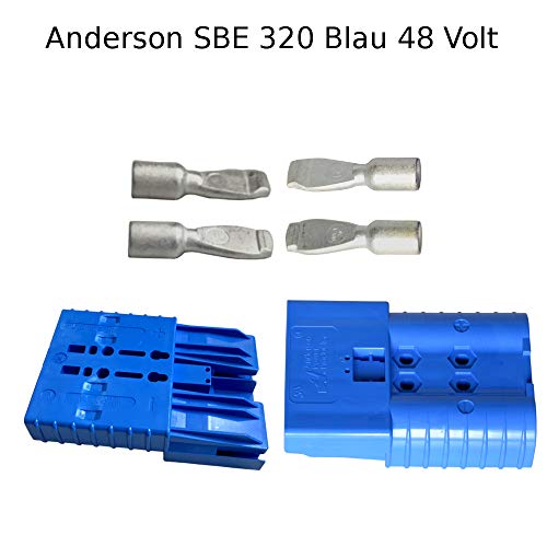 Anderson - Set di connettori per Batteria, 48 V, SBE 320 Ampere, Perno di Contatto SBX/E 70 Rema