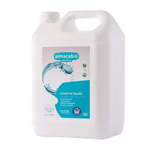 Almacabio A10147 Detergente liquido per il bucato in lavatrice e a mano, 5L