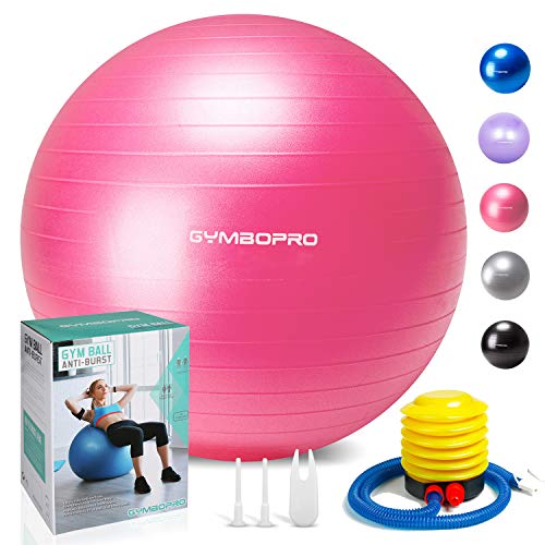 Palla da ginnastica/Palla Fitness,yoga palla equilibrio per fitness pilates palestra di yoga(55 cm,Rosa)