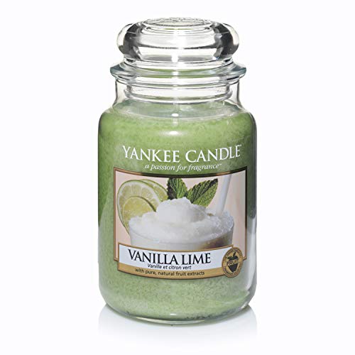 Yankee Candle 1106730E - Candela profumata Vaniglia e Lime, Fino a 150 ore, Giara grande (10.7 x 16.8 cm)