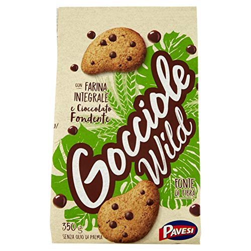 Pavesi Biscotti Gocciole Cioccolato Wild Integrali da Colazione - 350 gr
