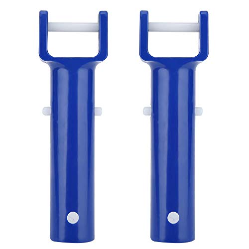 Mumusuki Piscina V Shape Clip Brush Head Handle Accessori per la Piscina di Ricambio Strumenti di Pulizia Blue 2Pcs