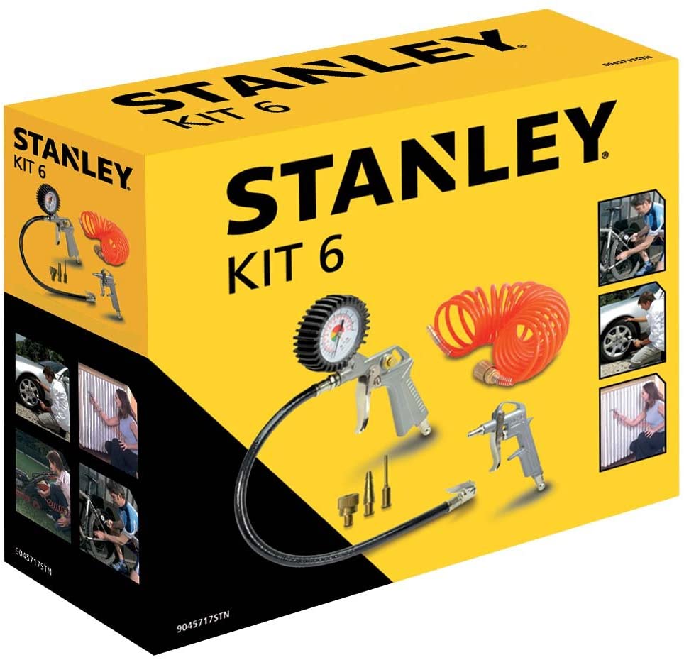 STANLEY Kit 6 Pezzi Set per Aria Compressa - Kit