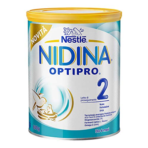 Nestlé Nidina OPTIPRO 2 HM-O da 6 Mesi Latte di Proseguimento in Polvere, Latta da 800 g