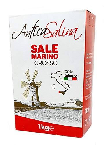 Sicilia Bedda - SALE MARINO NATURALE GROSSO dalle Saline di TRAPANI - SOSALT - SALE MARINO NATURALE DI ALTISSIMA QUALITA' (3 Confezioni)