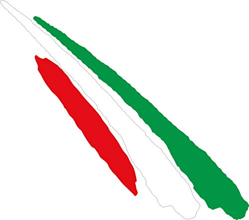 JINTORA - Sticker Decorativo per Autoadesivo - Bandiera dell'Italia - Auto Bicicletta Toilette sintonia Laptop colorato 110x30mm