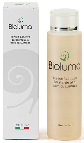 Bioluma Bava di Lumaca Tonico Viso Senza Alcool 150ml con Acido Ialuronico Acqua Fiordaliso Calendula Ottimo Lenitivo Idratante Tonificante Senza Risciacquo per Pelle Secca Grassa Mista Made in Italy