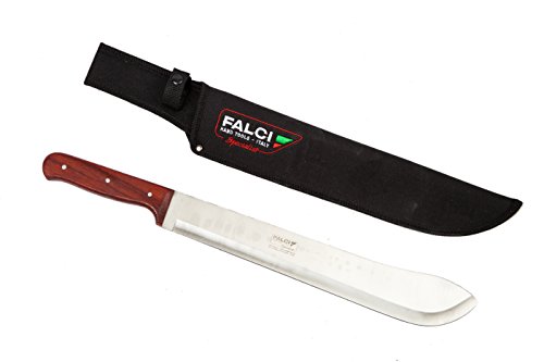 FALCI 290135-10L Machete Lucido con Manico in Legno, 36 cm, Grigio, 47x4x2 cm