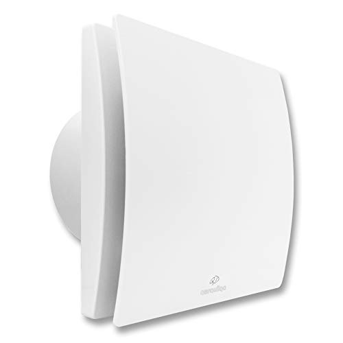 Aerauliqa QD100 - Aspiratore assiale diam.99mm - 8W - 83m3/h, T50 IPX4, Bianco, 11.6 x 16.4 x 16.4 cm