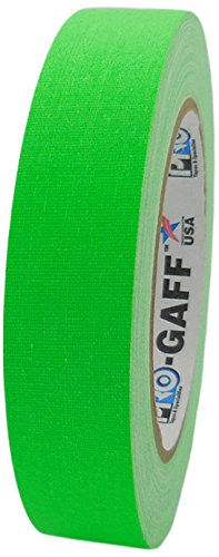 Pro-Gaff RS127GN24X25 24 mm x 25 yd Fluorescent Matt Cloth Tape