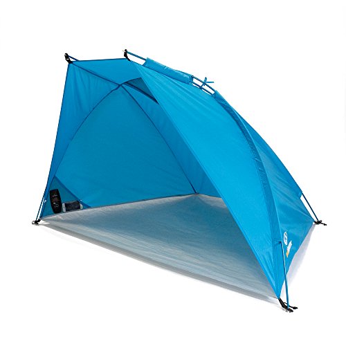 outdoorer tenda da spiaggia Helios Air 850 leggera, UV 80, compatta, ingombro ridotto per i viaggi, tenda da sole con aste in alluminio e ventilazione