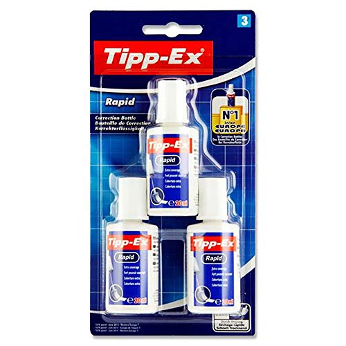 Tipp-Ex Rapid Correction Fluid - 20 ml, confezione da 2+1