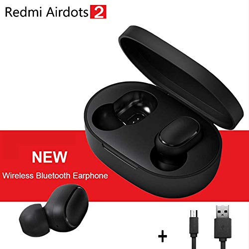 Per Xiaomi Redmi AirDots 2,TWS Bluetooth 5.0 Cuffie Stereo Bass Cuffie Senza Fili 300mAh Scatola di Ricarica True Stereo Sound Mini auricolari Bluetooth Fili Auricolare Anti-sudore IPX4 con Microfono