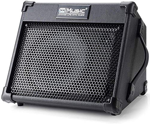 Coolmusic BP40 Amplificatore per chitarra acustica, amplificatore portatile ricaricabile da 40 Watt per chitarra acustica con Bluetooth, 3 canali, equalizzatore a 2 bande, nero