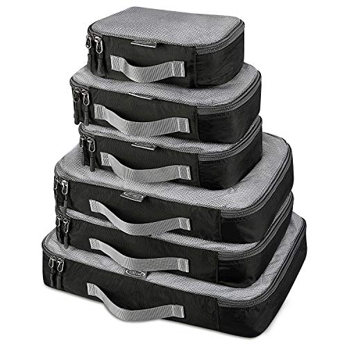 G4Free 3/6/7pcs Packing Cubes Organizzatore di Valigie Borsa Porta Abiti Pieghevoli Borsone per Scarpe Cubi da Imballaggio per Abbigliamento Bagagli Set da Viaggio