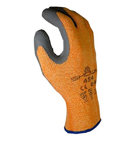 Showa guanti sho454-m 454 guanto, taglia: M, colore: arancione/grigio