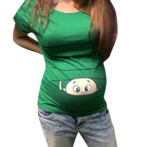 Jimmackey Premaman Abbigliamento Donna Magliette Premaman T-Shirt Divertente Gravidanza - Maniche Corte maternità